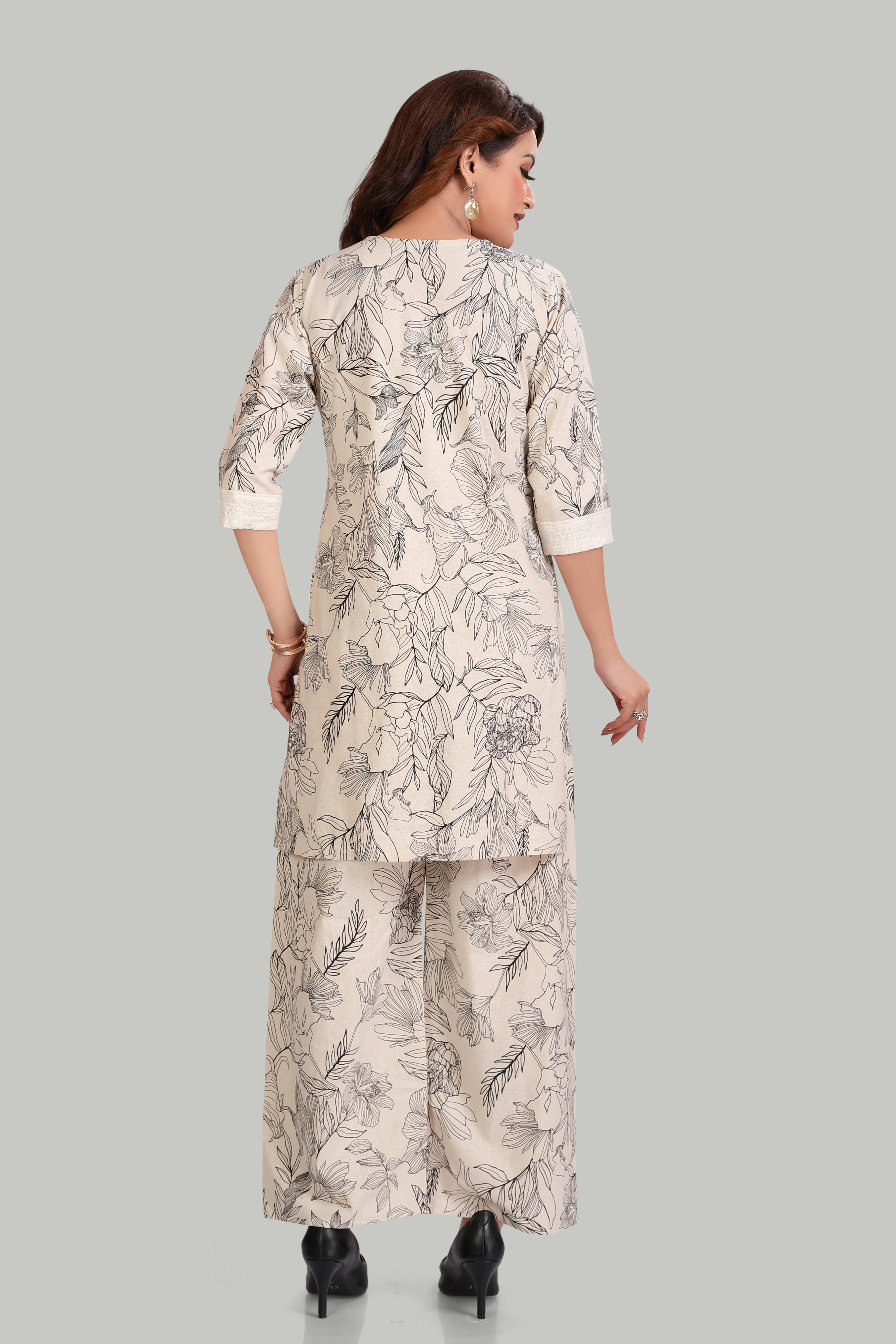 Floral Print Kurta Set